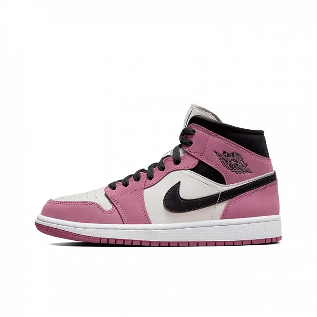картинка Nike Air Jordan 1 Mid SE "Light Mulberry" магазин Одежда+ являющийся официальным дистрибьютором в России 
