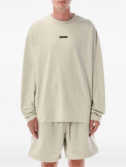 Fear of God Essentials Classic Long Sleeve Tee Heather Stone