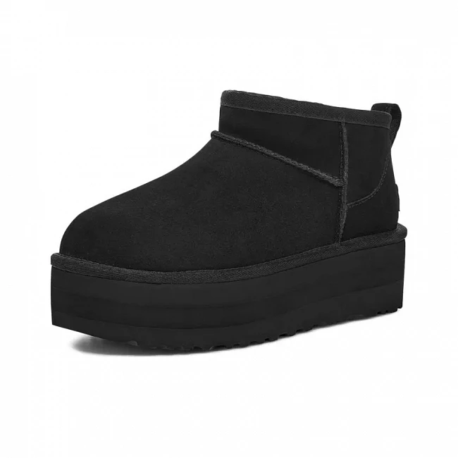 картинка UGG Classic Ultra Mini Platform Black магазин Одежда+ являющийся официальным дистрибьютором в России 