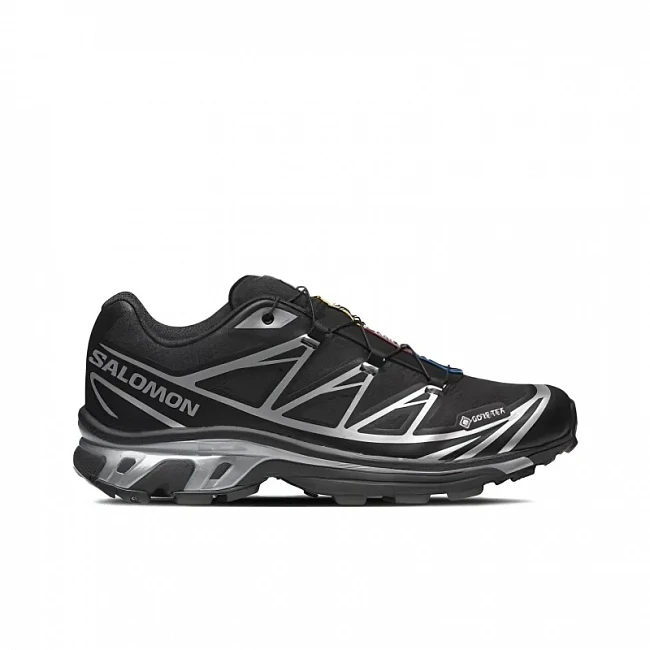 картинка SALOMON XT 6 Gore Tex Black Silver магазин Одежда+ являющийся официальным дистрибьютором в России 
