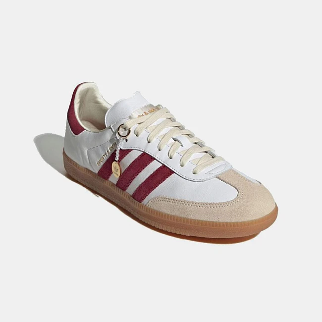 картинка Adidas Samba Sporty & Rich White Core Burgundy магазин Одежда+ являющийся официальным дистрибьютором в России 