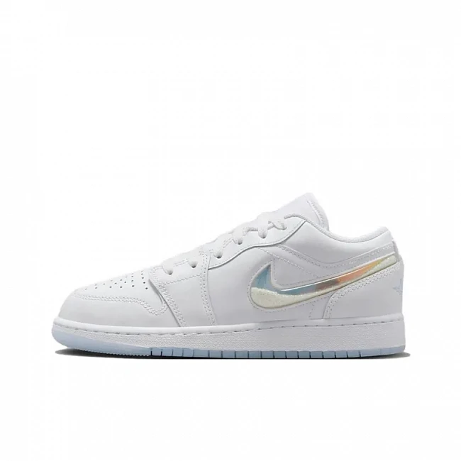 картинка Nike Air Jordan 1 Low SE Glitter Swoosh (GS) магазин Одежда+ являющийся официальным дистрибьютором в России 