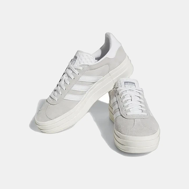 картинка Adidas Gazelle Bold "Grey Cloud White" магазин Одежда+ являющийся официальным дистрибьютором в России 