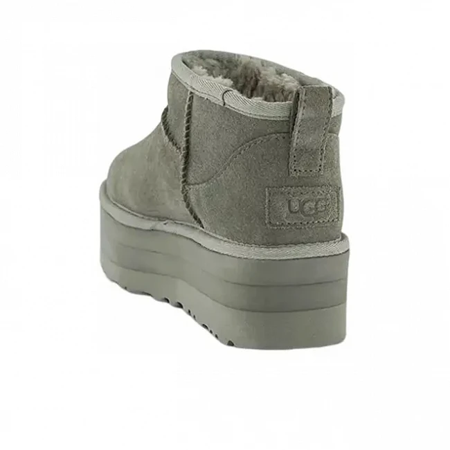 картинка UGG Classic Ultra Mini Platform Grey магазин Одежда+ являющийся официальным дистрибьютором в России 