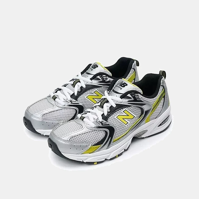 картинка New Balance 530 "Silver & Yellow" магазин Одежда+ являющийся официальным дистрибьютором в России 