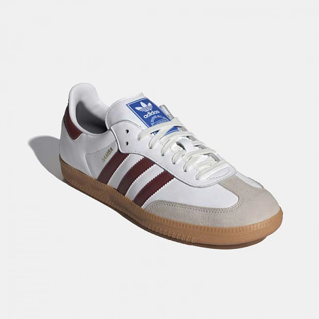 картинка Adidas Samba White Burgundy Gum магазин Одежда+ являющийся официальным дистрибьютором в России 
