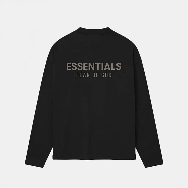 Fear of God ESSENTIALS Classic Long Sleeve Tee Jet Black