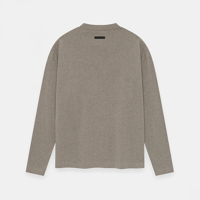 Fear of God Essential Jersey Long Sleeve T-Shirt in Heather Gray