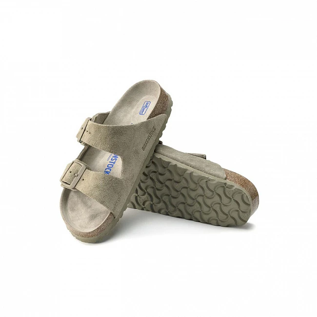 картинка Birkenstock Arizona Soft Footbed Suede Leather Narrow Fit магазин Одежда+ являющийся официальным дистрибьютором в России 