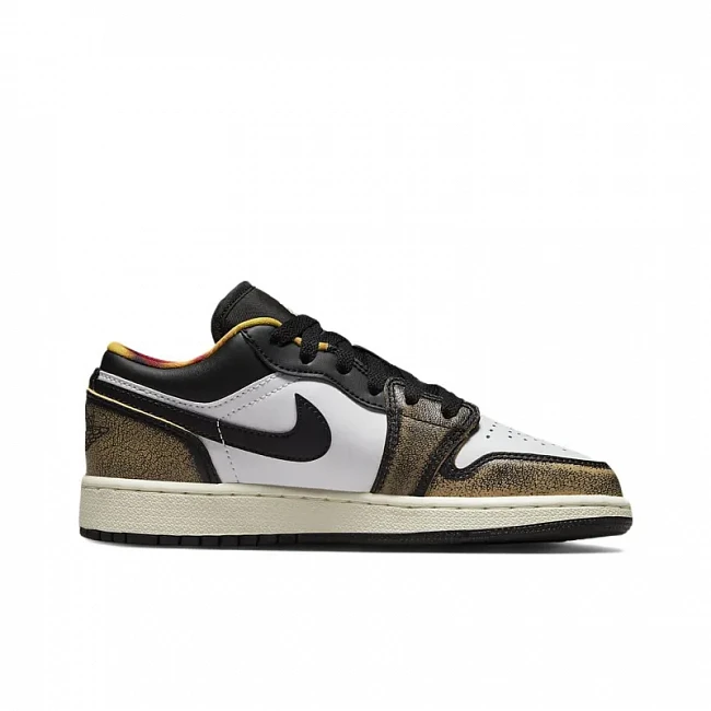 картинка Nike Air Jordan 1 Low GS "Wear Away Yellow" магазин Одежда+ являющийся официальным дистрибьютором в России 
