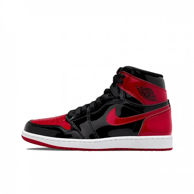 картинка Nike Air Jordan 1 High OG "Bred Patent" магазин Одежда+ являющийся официальным дистрибьютором в России 