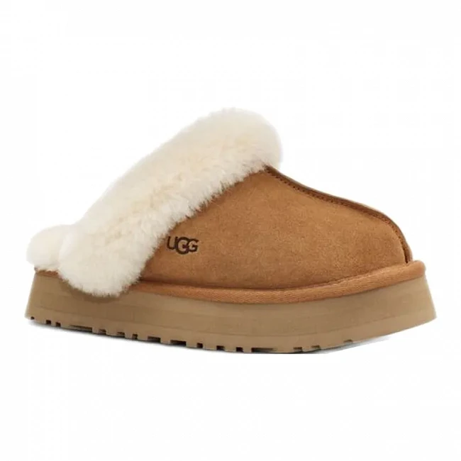 картинка UGG Disquette Slipper Chestnut магазин Одежда+ являющийся официальным дистрибьютором в России 