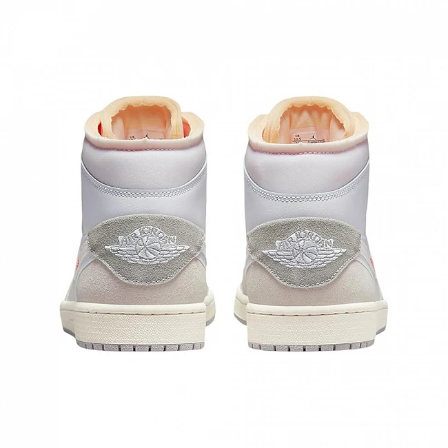 картинка Nike Air Jordan 1 Mid SE Craft Inside White Grey Phantom магазин Одежда+ являющийся официальным дистрибьютором в России 