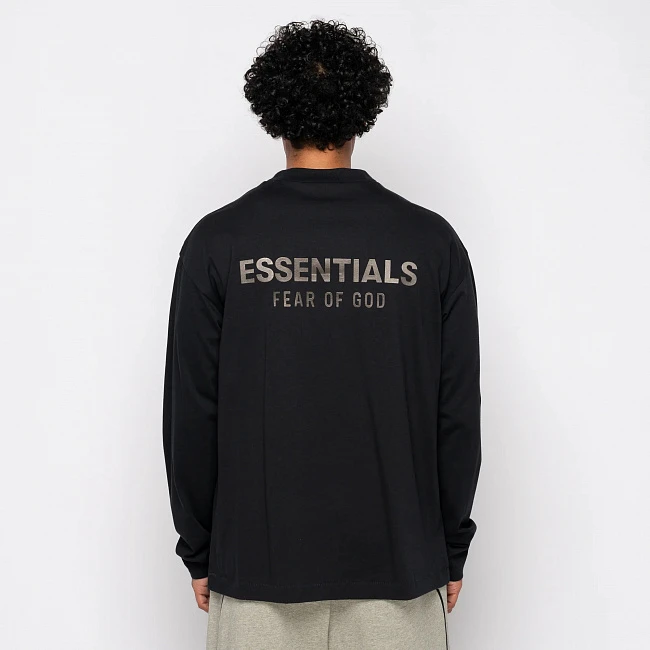 Fear of God ESSENTIALS Classic Long Sleeve Tee Jet Black
