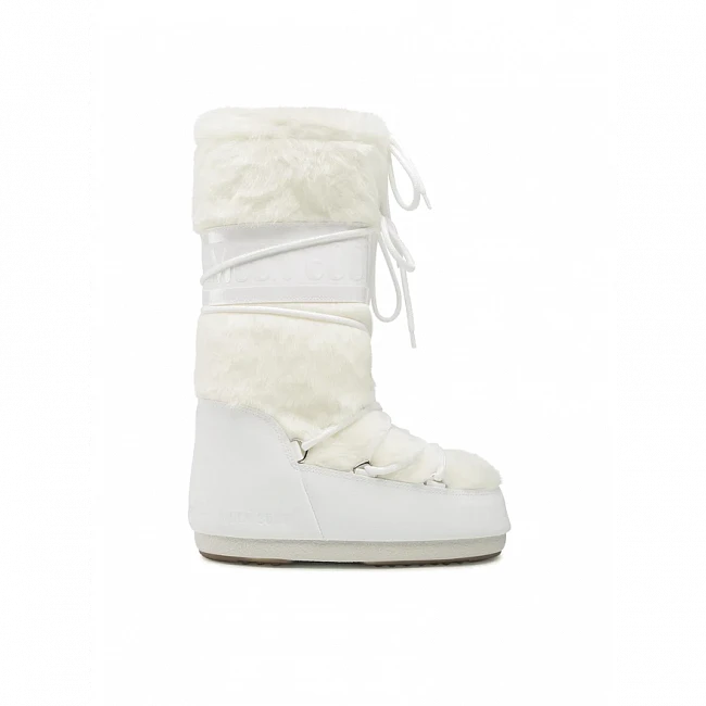 картинка Icon Faux Fur Moon Boot Bianco магазин Одежда+ являющийся официальным дистрибьютором в России 