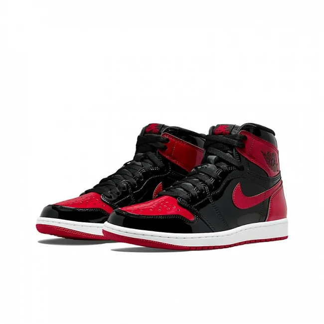 картинка Nike Air Jordan 1 High OG "Bred Patent" магазин Одежда+ являющийся официальным дистрибьютором в России 