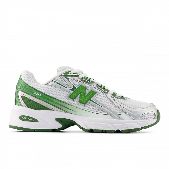 картинка New Balance 740 V2 White Alpine Green магазин Одежда+ являющийся официальным дистрибьютором в России 