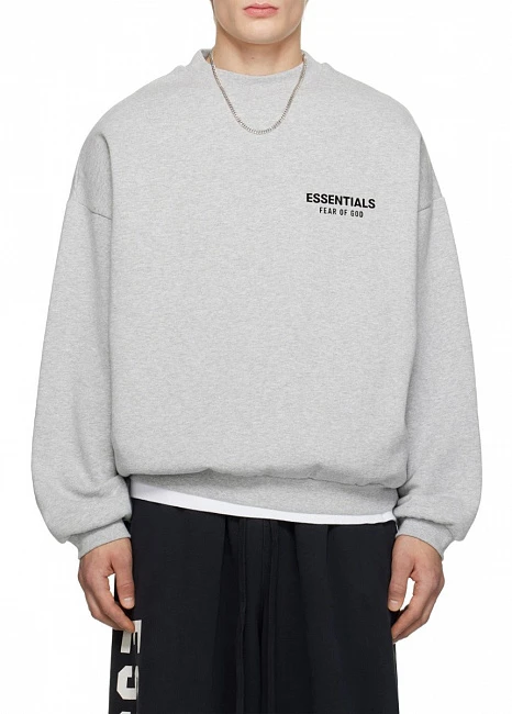 Fear of God Essentials Fleece Crewneck II Light Heather Grey