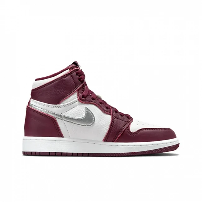 картинка Nike Air Jordan 1 High OG GS "Bordeaux" магазин Одежда+ являющийся официальным дистрибьютором в России 