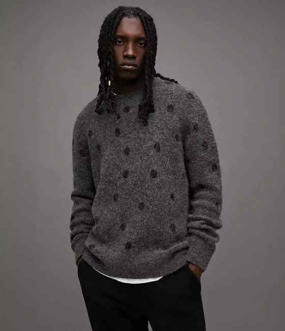 картинка AllSaints sweter POLK CREW магазин Одежда+ являющийся официальным дистрибьютором в России 