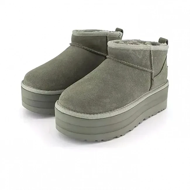 картинка UGG Classic Ultra Mini Platform Grey магазин Одежда+ являющийся официальным дистрибьютором в России 