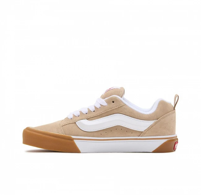 картинка Vans Knu Skool Beige White Tan магазин Одежда+ являющийся официальным дистрибьютором в России 