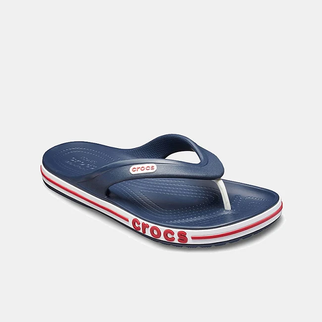 картинка Crocs Bayaband Flip-Flops Deep Blue магазин Одежда+ являющийся официальным дистрибьютором в России 