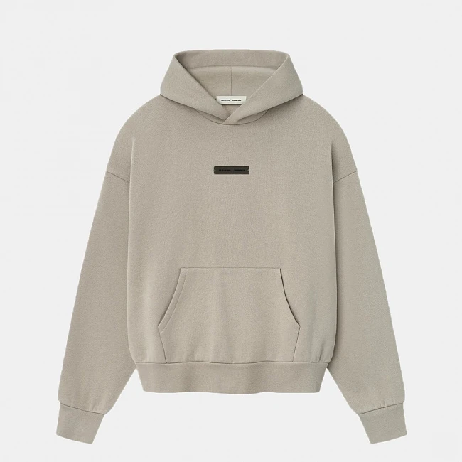 картинка Fear of God Essentials Classic Fleece Hoodie Timber магазин Одежда+ являющийся официальным дистрибьютором в России 