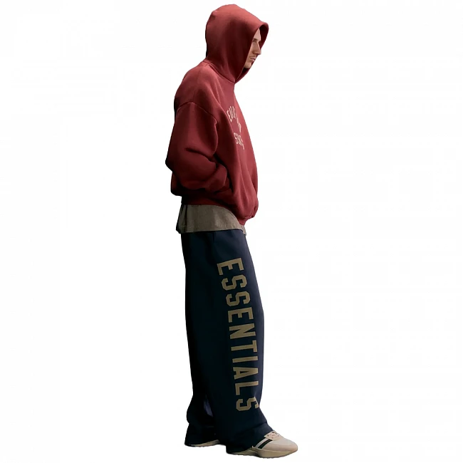 картинка Fear of God Essentials Fleece Hoodie Crimson магазин Одежда+ являющийся официальным дистрибьютором в России 
