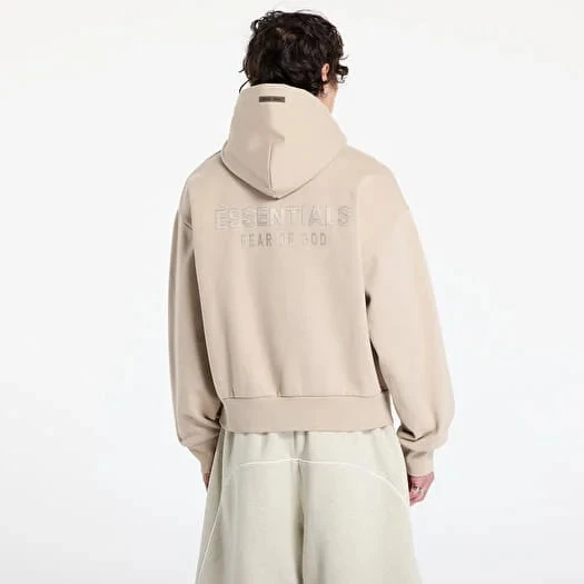 картинка Fear of God Essentials Classic Fleece Hoodie Timber магазин Одежда+ являющийся официальным дистрибьютором в России 