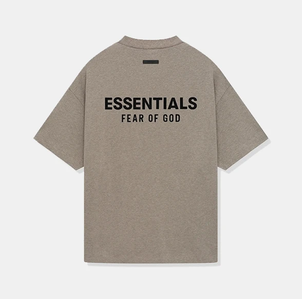 картинка Fear Of God Essentials Jersey Crewneck Heather Grey T Shirt магазин Одежда+ являющийся официальным дистрибьютором в России 