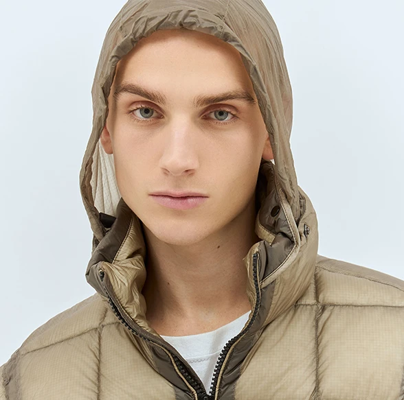C.P. Company DD Shell Puffer Jacket Khaki