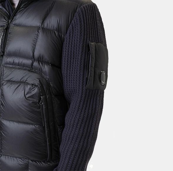 C.P. Company Knitwear Jacket in Merino Wool Extrafine Black