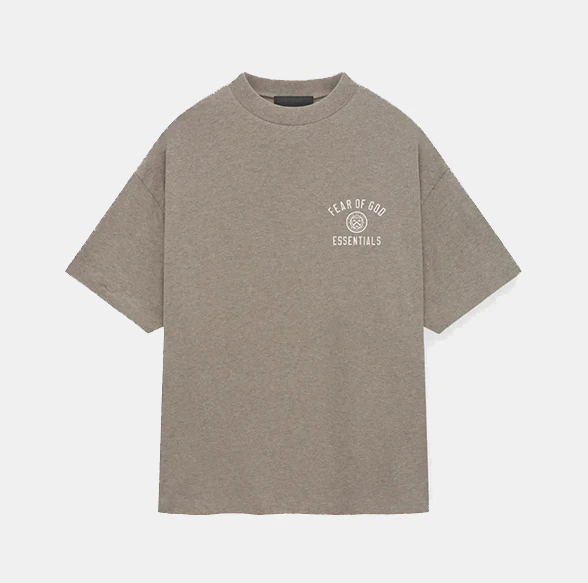 картинка Fear of God Essentials Jersey Crewneck Tee Heather Grey магазин Одежда+ являющийся официальным дистрибьютором в России 