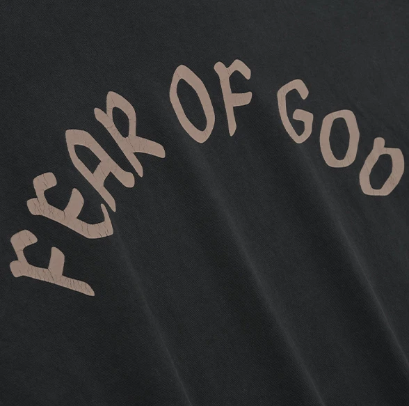 Fear of God F O F G Long Sleeve Tee Black