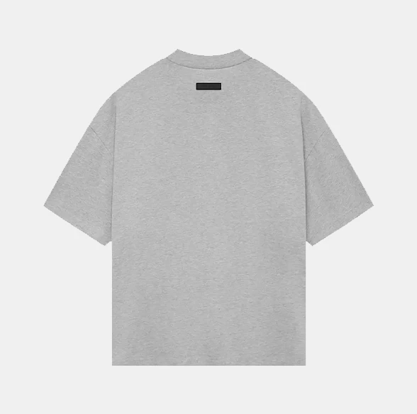 картинка Fear of God Essentials Heavy Jersey Crewneck Light Heather Grey магазин Одежда+ являющийся официальным дистрибьютором в России 