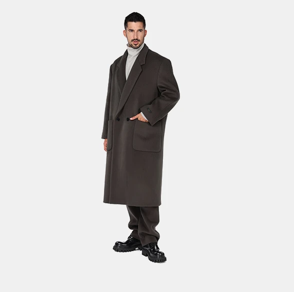 OG Alpaca Wool Long Coat — Dove Grey