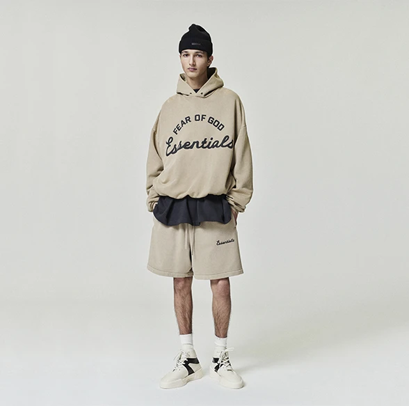 Fear of God ESSENTIALS Training 90s Hoodie Faded Dune 2026