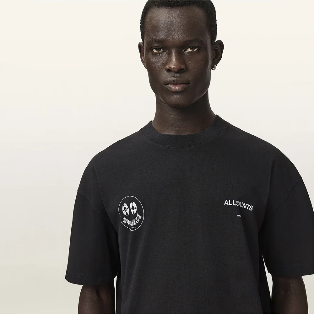 AllSaints Spinner Oversized Short Sleeve Graphic T-Shirt