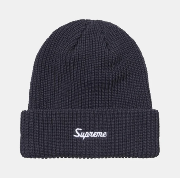 Supreme Loose Gauge Beanie Navy