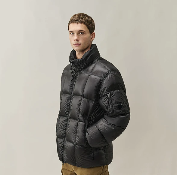 C.P. Company D.D. Shell Lens Hooded Down Jacket Black