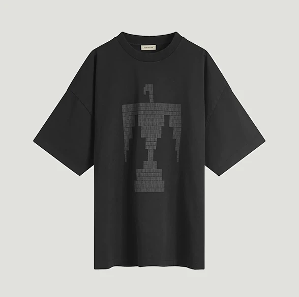 картинка Fear of God Essentials T-shirt Thunderbird Logo Black/Grey магазин Одежда+ являющийся официальным дистрибьютором в России 