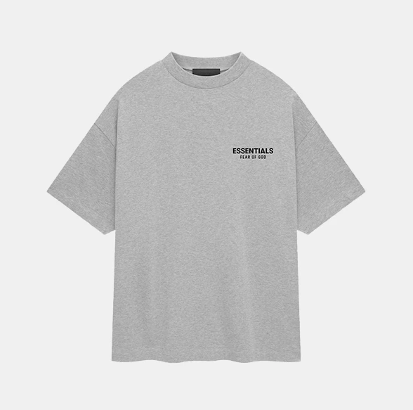 картинка Fear of God Essentials Jersey Crewneck Tee Light Heather Grey магазин Одежда+ являющийся официальным дистрибьютором в России 