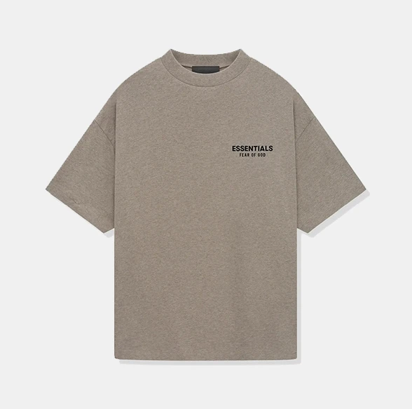 картинка Fear Of God Essentials Jersey Crewneck Heather Grey T Shirt магазин Одежда+ являющийся официальным дистрибьютором в России 