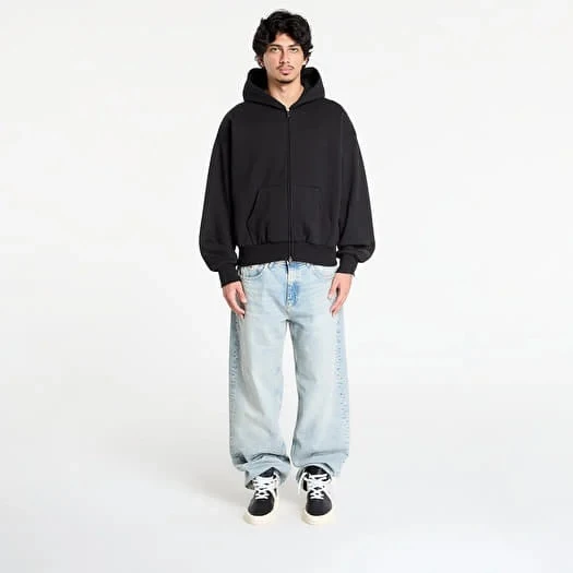 картинка Fear of God ESSENTIALS Mens Classic Fit Fleece Zip-Up Hoodie Black магазин Одежда+ являющийся официальным дистрибьютором в России 