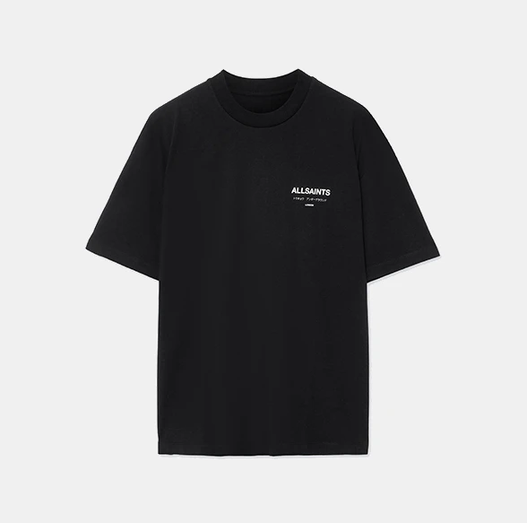 AllSaints Underground Oversized Cotton T-Shirt Jet Black
