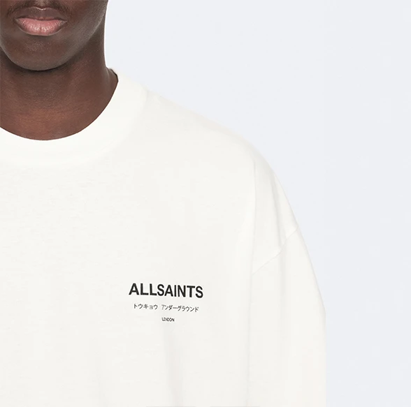 AllSaints Underground Oversized T-Shirt White
