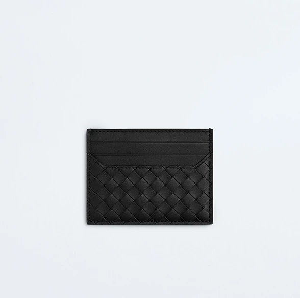 Bottega Veneta Intrecciato Piccolo Card Case Black