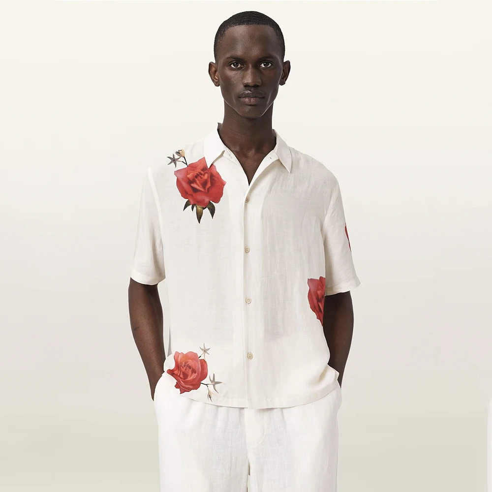 AllSaints Fleur Fazed Boxy Short Sleeve Shirt