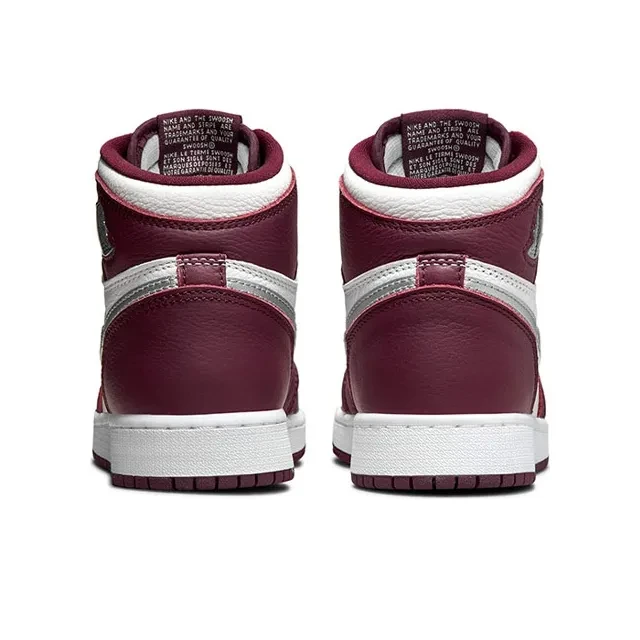 картинка Nike Air Jordan 1 High OG GS "Bordeaux" магазин Одежда+ являющийся официальным дистрибьютором в России 
